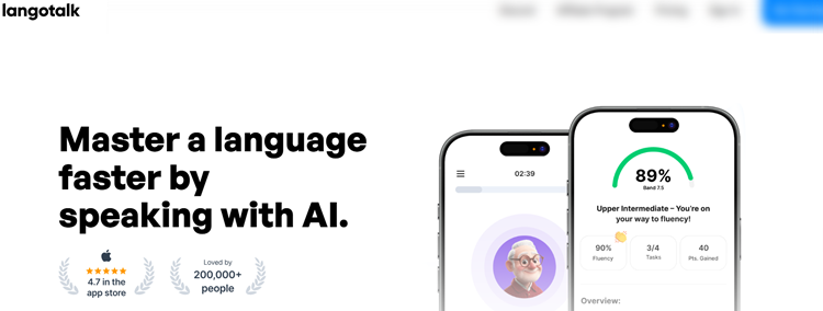 Langotalk's Interface